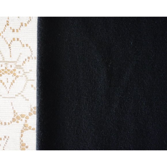 Vintage Minimalist 90s Black Merino Wool Knit Maxi Sweater Skirt sz Large - Picture 4 of 5